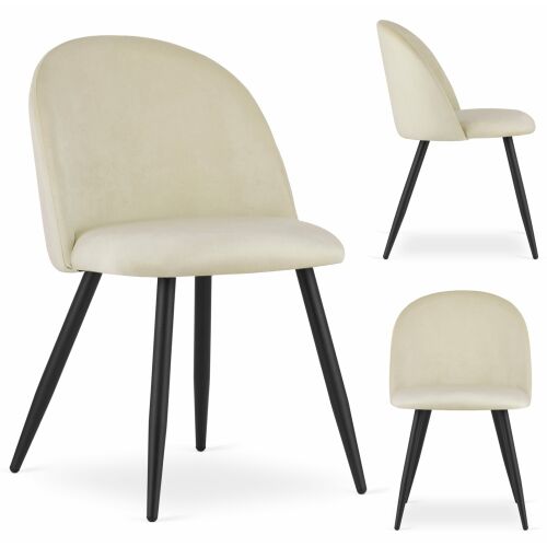 BELLO szék - bézs bársony / fekete lábak x 1 146460409