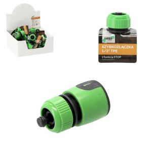 1/2" vízstop gyorscsatlakozó, csúszásmentes TPR bevonattal 146471841 - Csatlakozó és kiegészítő