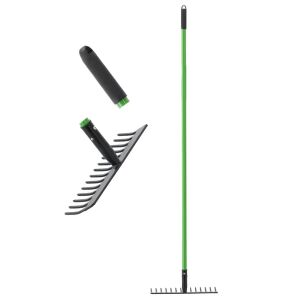 Fém gereblye 14 foggal, üvegszálas nyéllel, 35×8×150 cm 146472077 - Gereblye
