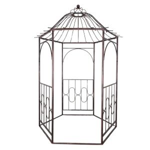 Kerti pavilon 180×156×275 cm, antik bronz, acél szerkezet 146472321 - Növényfuttató