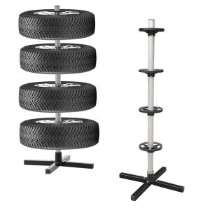 Gumitartó állvány 45×45×105 cm, 4 kerékhez, 100 kg teherbírás 146472772 - Autós keréktartó állvány