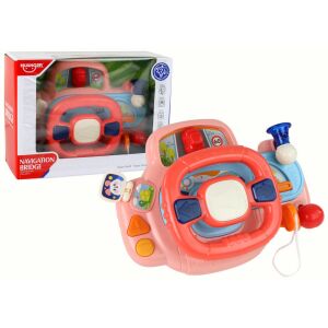 Interaktív rózsaszín kormánykerék-szimulátor multifunkciós 146473598 - Fejlesztő játék babáknak