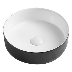 Wellis Rose matt fekete-fehér pultra építhető porcelán mosdó 146474429 - Wellis