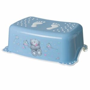 FUSSSTÜTZE MIT GUMMIBÄNDERN - TEDDYBÄR - BLAU 146478914 - Kinderhocker