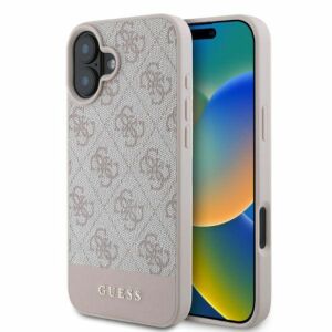 Guess GUHCP16SG4GLPI iPhone 16 6.1" rózsaszín/pink hardcase 4G Bottom Stripe