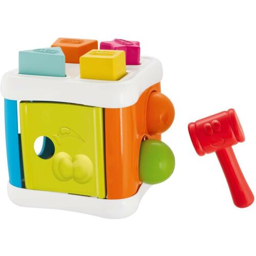 Chicco Sort & Beat kocka játék kalapáccsal, formaválogató - Formaválogató játék