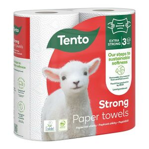 Kéztörlő tekercses háztartási TENTO Strong 2 tekercses 3 rétegű 146493329 - Papírtörlő