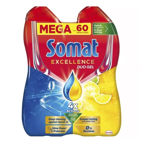 Mosogatógép gél SOMAT Gel Excelence duo lemon 2 x 540 ml 146493718