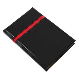 Határidőnapló REALSYSTEM Business B/5 napi sárga lapos élei egyedi grafikával nyomott fekete 2026. 146494004 - REALSYSTEM