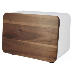 ACÉL KENYÉRTÁROLÓ DOBOZ AKÁCIA FEDÉLLEL HUSLA 73937