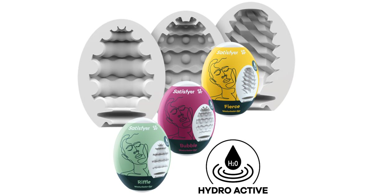 Satisfyer - MASTURBATOR EGGS 3 db-os készlet (Riffle, Bubble, Fierce