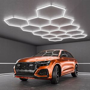 Hexagon LED lámpa hatszögletű méhsejt mennyezeti panel világítás garázsműhelyhez 522 x 298 cm 146518938 - Mennyezeti lámpa