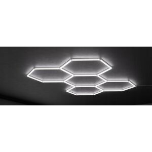 Hexagon LED hatszögletű mennyezeti panel lámpa világítás garázsműhelyhez 298x209cm 146518952 - Mennyezeti lámpa