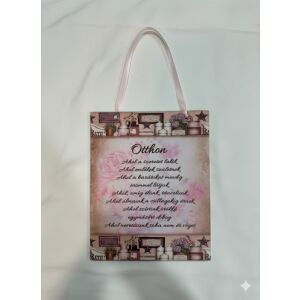 Otthon – Vintage virágos falitábla szalaggal 146519141 - Ajándék tábla