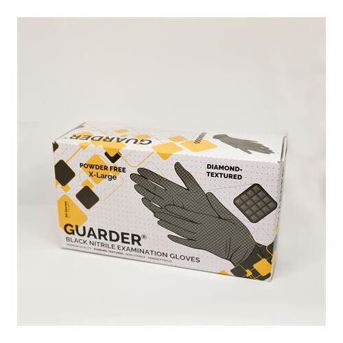 Védőkesztyű, egyszer használatos, nitril, 8,4g, L méret, 100 db, púder nélküli, fekete 146519566