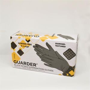 Védőkesztyű, egyszer használatos, nitril, 8,4g, M méret, 100 db, púder nélküli, fekete 146519621 - Elsősegély