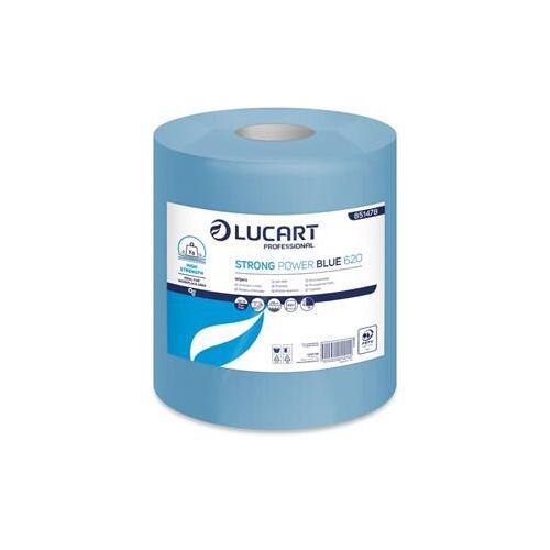 Törlőkendő, tekercses, ipari, LUCART "Strong Power Blue 620", kék 146521596