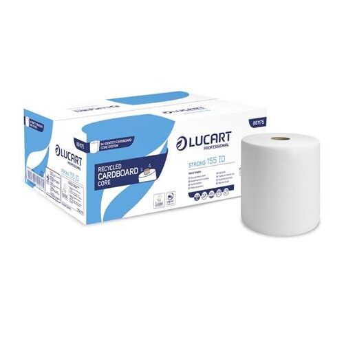 Kéztörlő, tekercses, 2 rétegű, LUCART "Strong 155 ID", hófehér 146521874