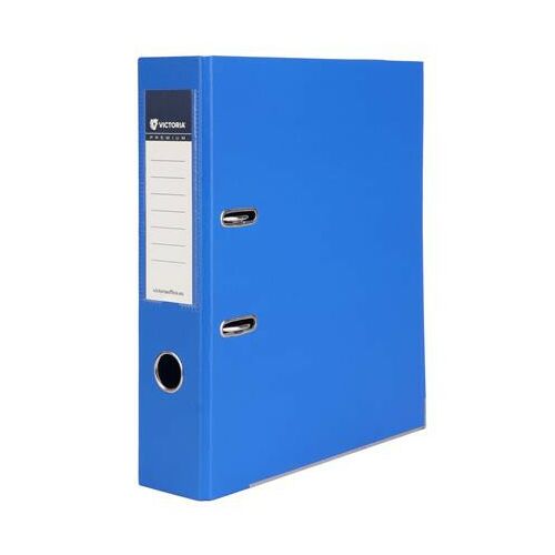 Iratrendező, 75 mm, A4, PP/PP, élvédő sínnel, VICTORIA OFFICE, "Premium", királykék 146522054