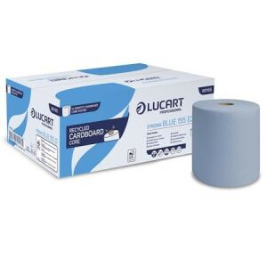 Kéztörlő, tekercses, 2 rétegű, LUCART "Strong Blue 155 ID", kék 146522139 - Papírtörlő