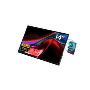 Verbatim 32088 hordozható 14" érintő kijelzős Full HD monitor vezeték nélküli powerbankkal 5000mAh 146522475 - Monitor