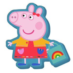 Peppa malac Shopping formapárna, díszpárna 35 cm Velúr 146522591 - Díszpárna