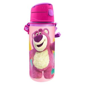 Disney Játékháború Lotso alumínium szívószálas kulacs akasztóval 600 ml 146523713 - Kulacs