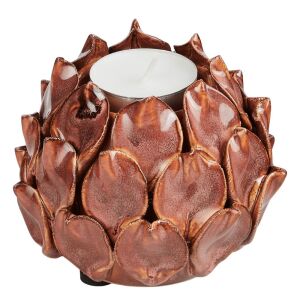 BLOSSOM kerámia gyertyatartó, barna 146524171 - Mécsestartó