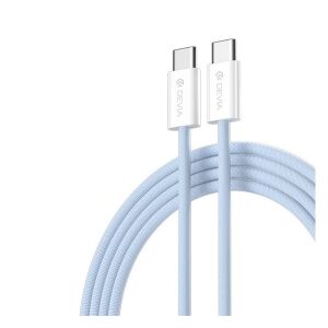 DEVIA SMART adatkábel Type-C - Type-C, 100cm, SÖTÉTKÉK 146524232 - Kábel