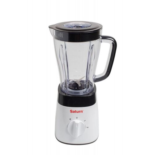 Saturn ST-FP9100, 500W, 1.5L, 2 sebesség, Impulzus funkció, Rozsdamentes acél penge, Fehér, Turmixgép 146527366