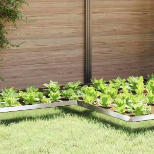 vidaXL Csiga kerítés Ezüst 10 x 10 x 25 cm Horganyzott acél 146532024 - Ágyásszegély