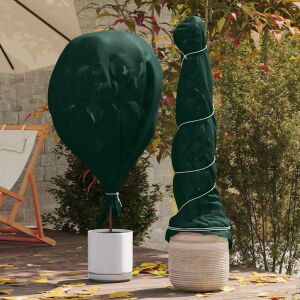 vidaXL Fleece de Protecție pentru Plante împotriva Înghețului Verde 146532354 - Saci protectie plante