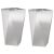 vidaXL Növénytartó 2 pcs Ezüst 40 x 40 x 75 cm Rozsdamentes acél 146534098