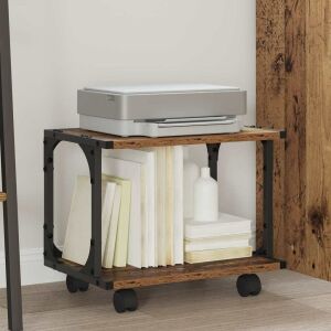 vidaXL Nyomtatóállvány Öreg fa 41 x 28 x 33.5 cm Faanyag 146534547 - Irodai szekrény