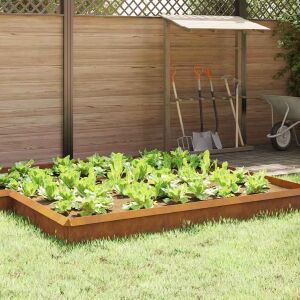 vidaXL Csiga kerítés Rozsdás 50 x 3,5 x 25 cm Időjárásálló acél 146535110 - Kertépítés