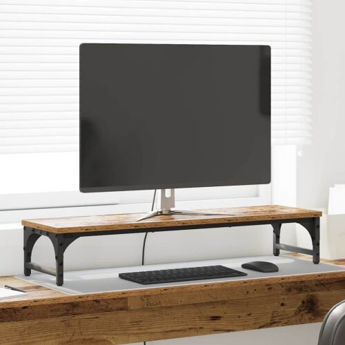 vidaXL Monitor Tartó Öreg fa 85 x 23 x 15,5 cm Faanyag 146535181