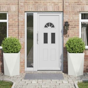 vidaXL Növénytartó 2 pcs Fehér 50 x 50 x 75 cm Acél 146535945 - Kert