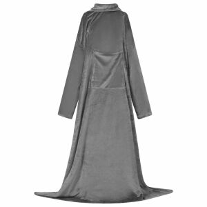 vidaXL Hanorac pătură Gri închis Flanelă 146537620 - Pături