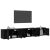 vidaXL Fali TV szekrény szett 3 pcs Fekete tölgy 80 x 34,5 x 40 cm 146538122
