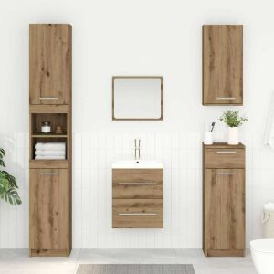 vidaXL Dulap de chiuvetă cu sertar Stejar Artizanal 38,5 x 41 x 48 cm 146539461 - Dulap de baie și Capace de toaleta/WC