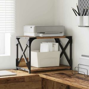 vidaXL Nyomtatóállvány Öreg fa 44 x 26 x 31.5 cm Faanyag 146539525 - Monitor állvány