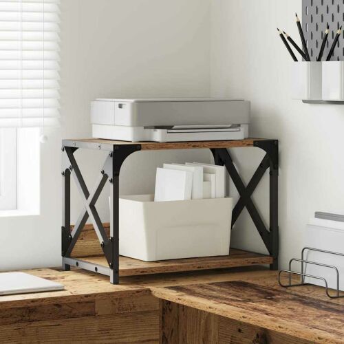 vidaXL Nyomtatóállvány Öreg fa 44 x 26 x 31.5 cm Faanyag 146539525