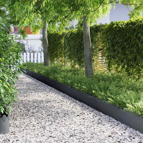 vidaXL Gyepszegélyek 20 pcs Antracit 103 x 0,05 x 22 cm Acél 146540214