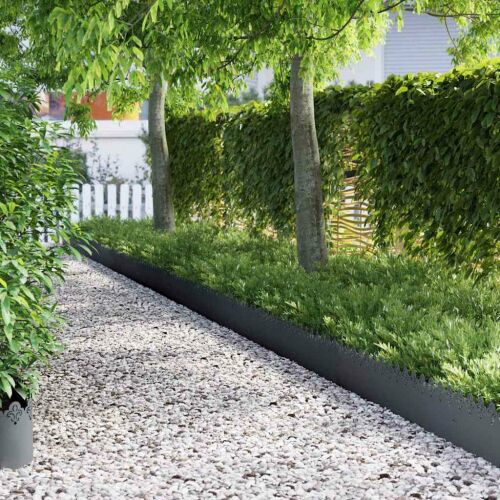 vidaXL Gyepszegélyek 30 pcs Antracit 103 x 0,05 x 22 cm Acél 146540222