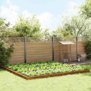 vidaXL Csiga kerítések 20 pcs Rozsdás Időjárásálló acél 146541092 - Ágyásszegély