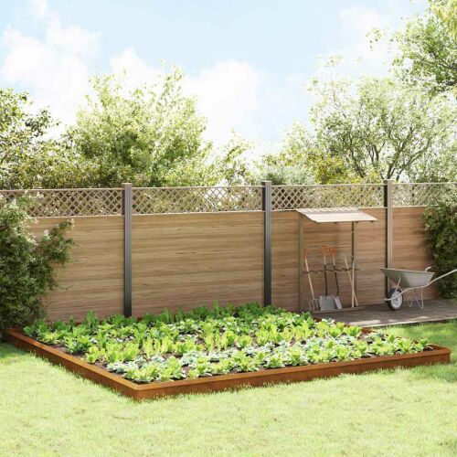 vidaXL Csiga kerítések 20 pcs Rozsdás Időjárásálló acél 146541092