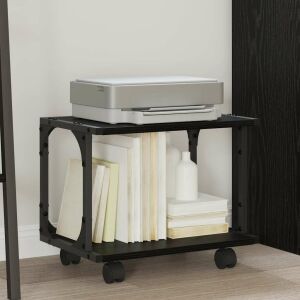 vidaXL Nyomtatóállvány Fekete tölgy 41 x 28 x 33.5 cm Faanyag 146541449 - Irodabútor