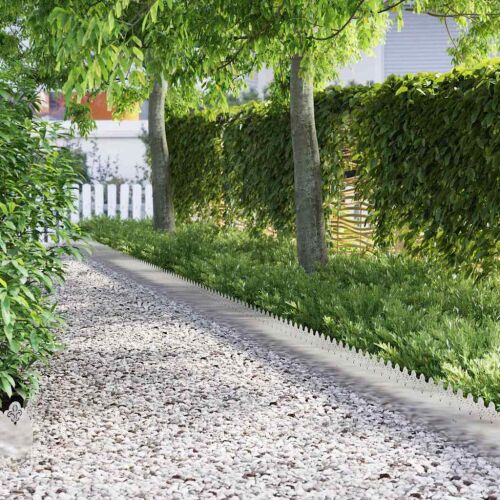 vidaXL Gyepszegélyek 20 pcs Ezüst 103 x 0,05 x 22 cm Rozsdamentes acél 146544048