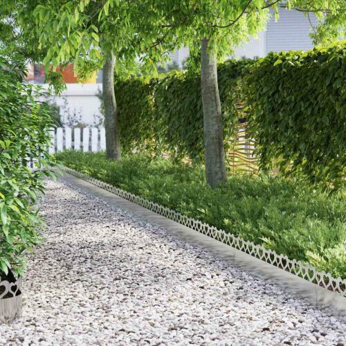 vidaXL Gyepszegélyek 30 pcs Ezüst 103 x 0,05 x 22 cm Rozsdamentes acél 146544414