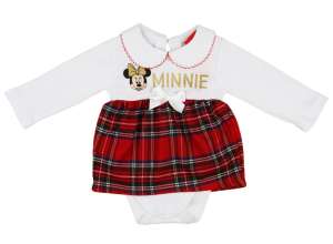 Disney hosszú ujjú Body - Minnie Mouse #fehér-piros - 56-os méret 30488854 "Minnie"  Body